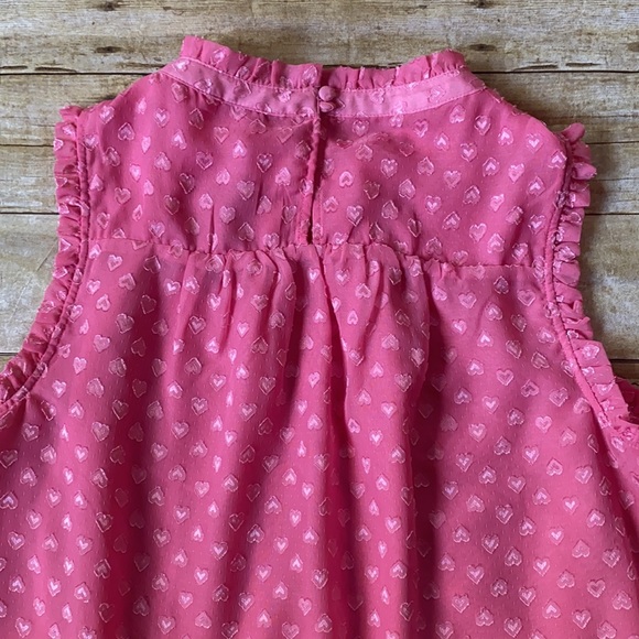 NWT Torrid Pink Heart Clip-Dot Mock Neck Top Size 0 (Large/12) - Picture 10 of 10